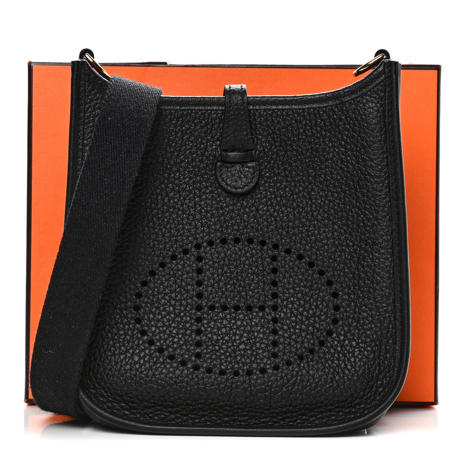 Hermes Taurillon Clemence Evelyne TPM Black 10 of 10