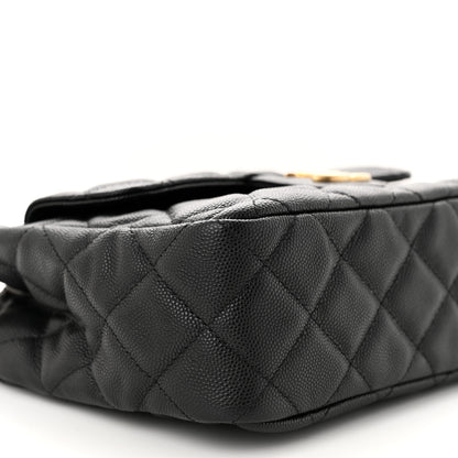 Chanel Caviar Quilted Wavy CC Hobo Black 9 of 11