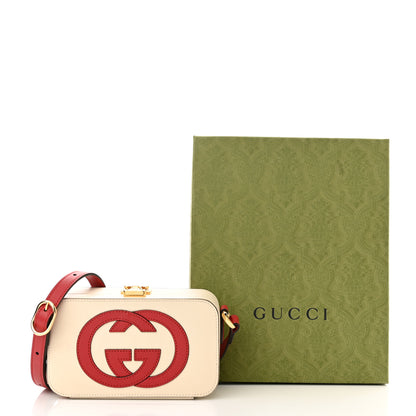 Gucci Vitello Eclipse Mini Interlocking G Shoulder Bag Mystic White Hibiscus Red 10 of 10