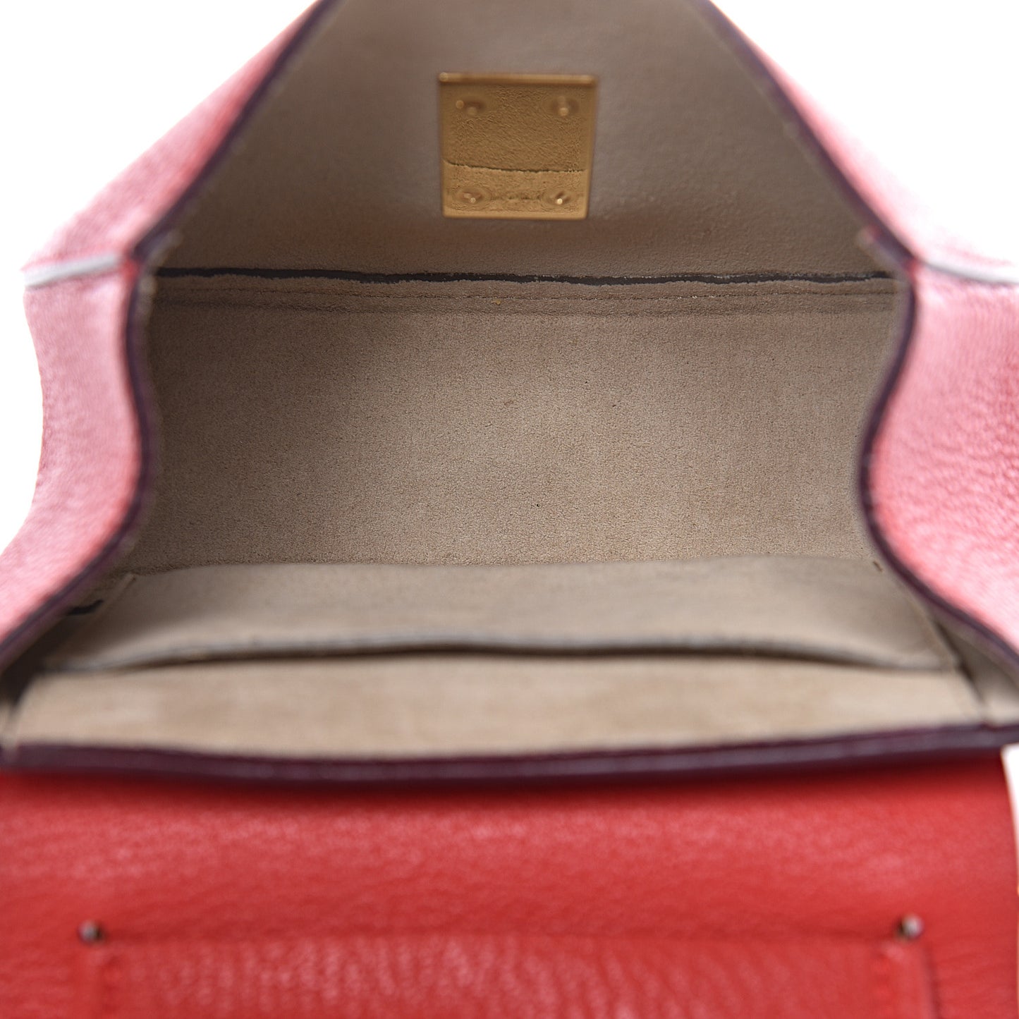 Grained Lambskin Mini Drew Shoulder Bag Plaid Red