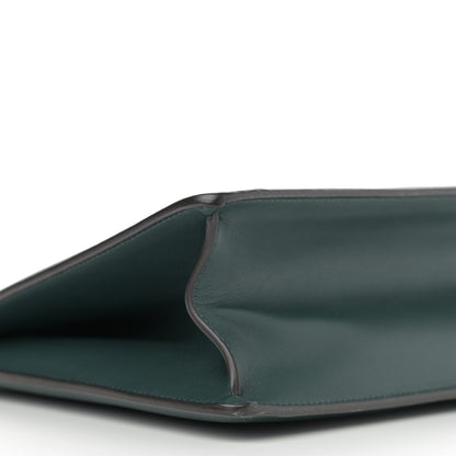 Celine Smooth Calfskin Medium Clasp Shoulder Bag Forest 10 of 11