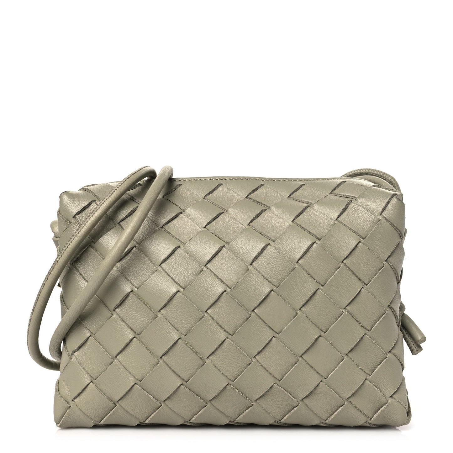 Nappa Intrecciato Mini Loop Camera Bag Travertine
