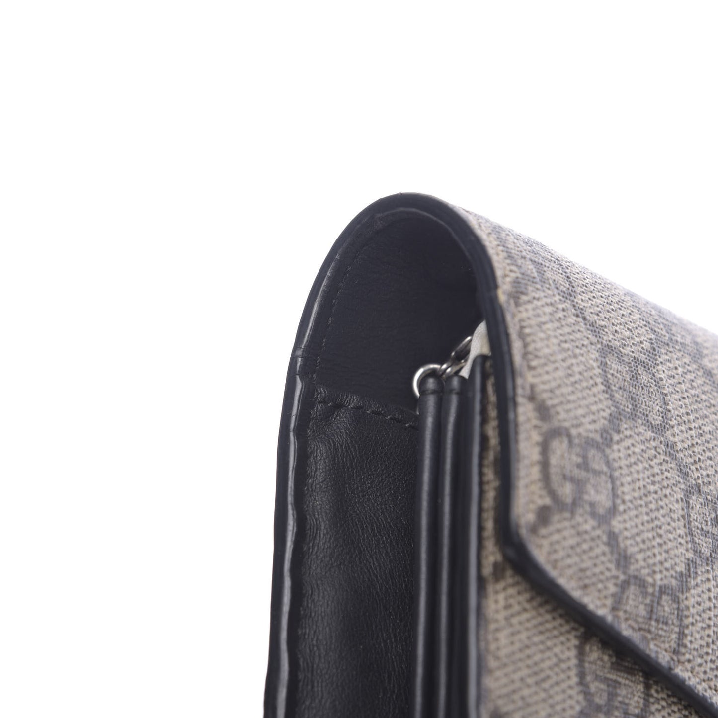 GG Supreme Monogram Mini Dionysus Chain Wallet Beige Black