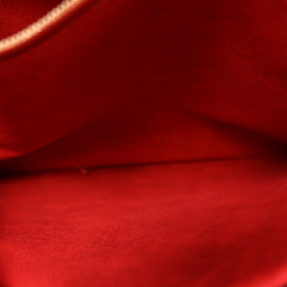 Louis Vuitton Patent Embossed Monogram Lambskin Coussin MM Black Red 5 of 11