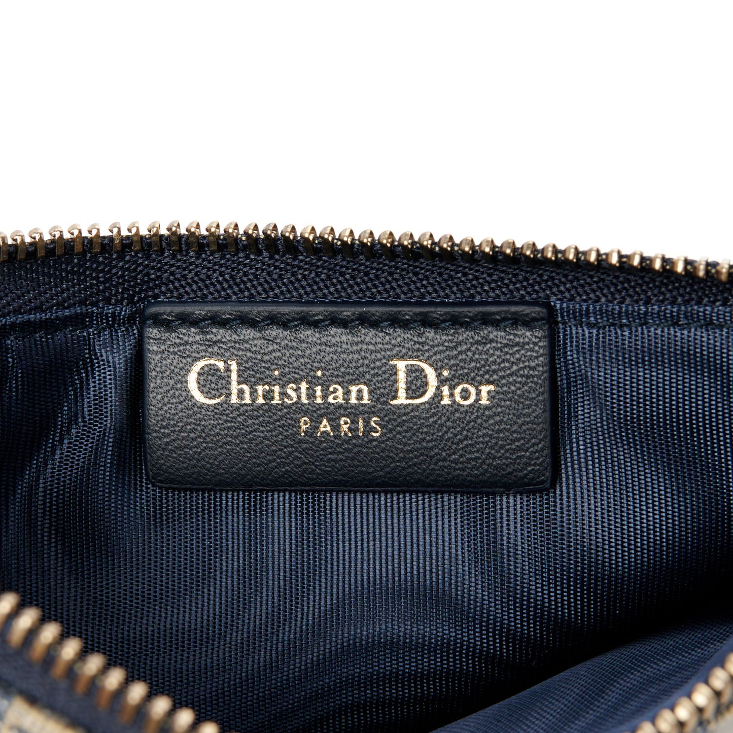 Oblique Saddle Chain Long Wallet Blue