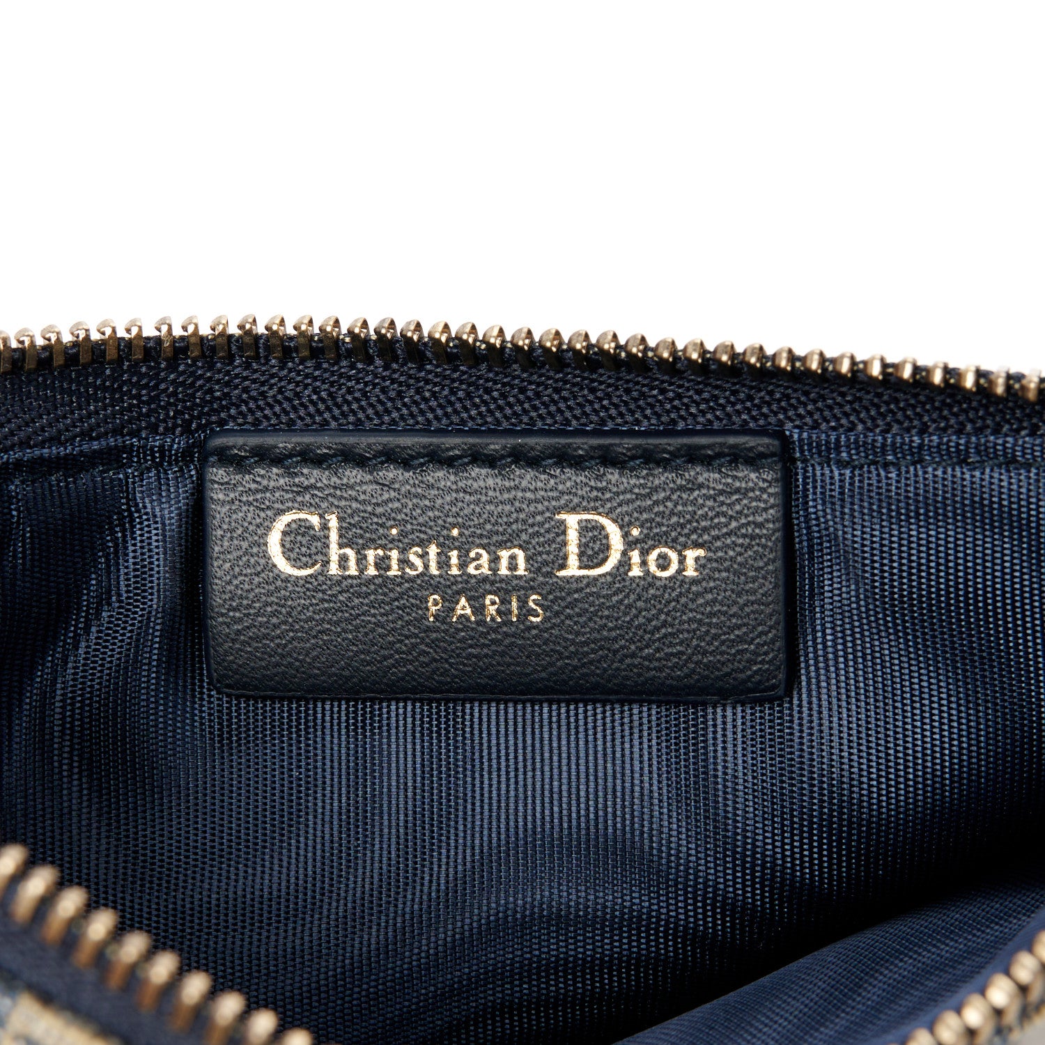 Christian Dior Oblique Saddle Chain Long Wallet Blue 10 of 13