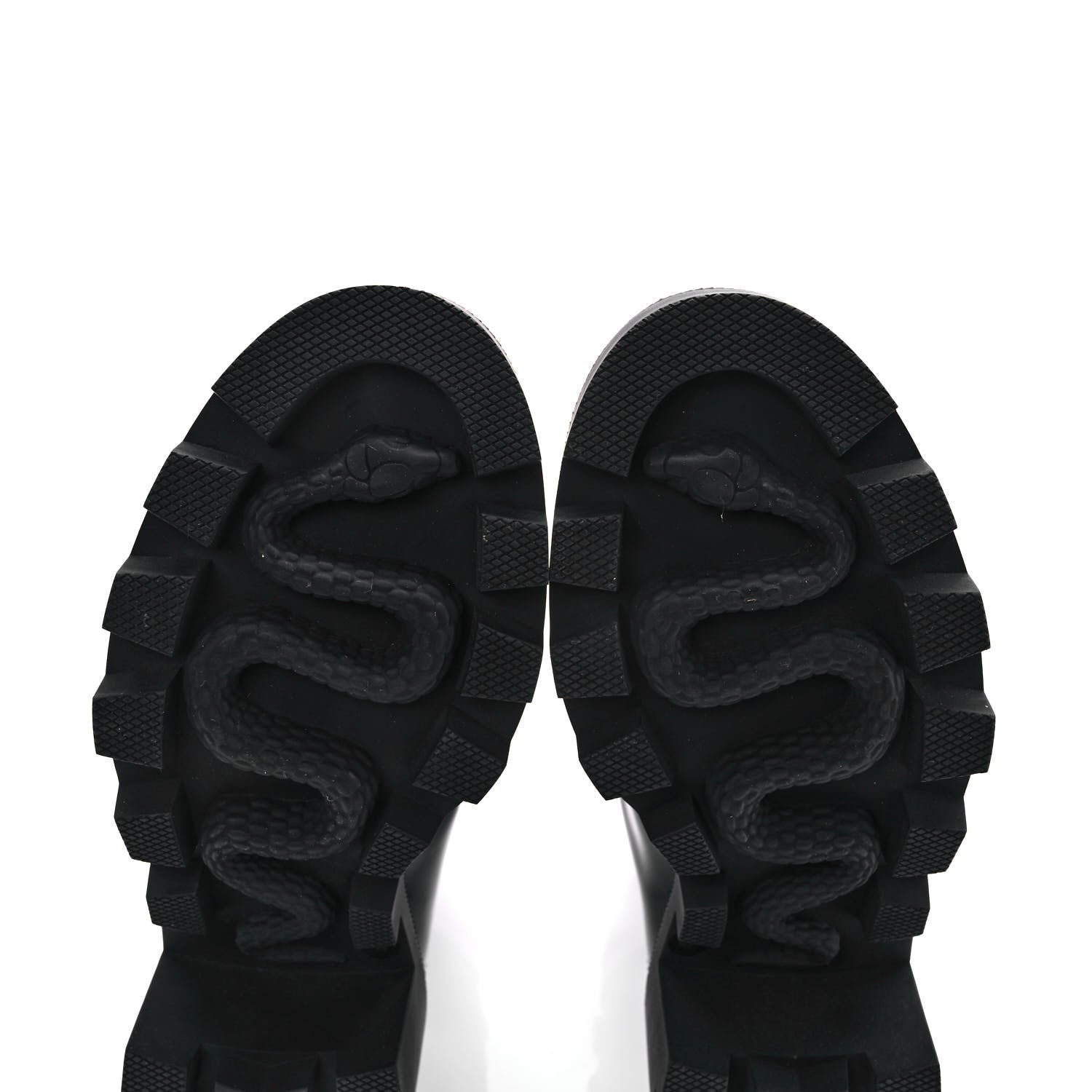 Gucci Calfskin Sylvie Web Lace Up Combat Boots 41 Black 8 of 8