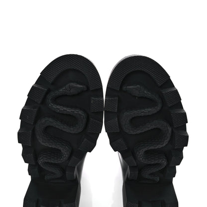 Gucci Calfskin Sylvie Web Lace Up Combat Boots 41 Black 8 of 8