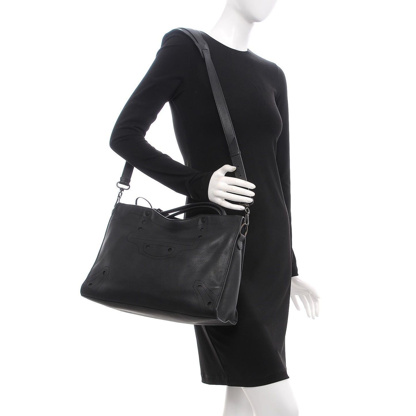 Veau Soyeux Perforated Blackout Hardware City Black