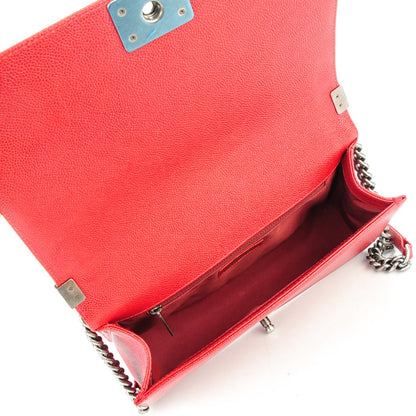 Chanel Caviar Quilted New Medium Boy Flap Dark Red 6 of 8