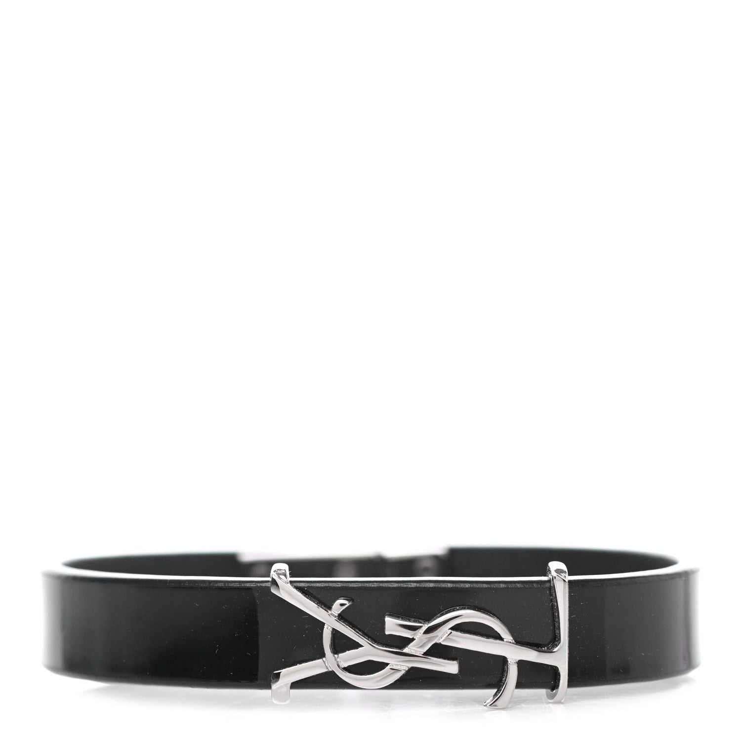 Saint Laurent Patent Opyum Bracelet M Black 1 of 4