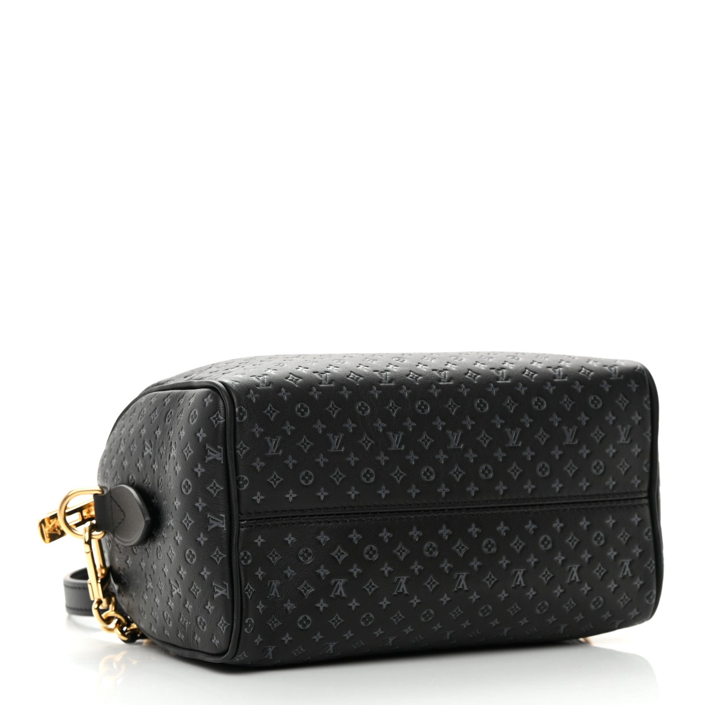 Calfskin Nanogram Embossed Speedy 20 Black