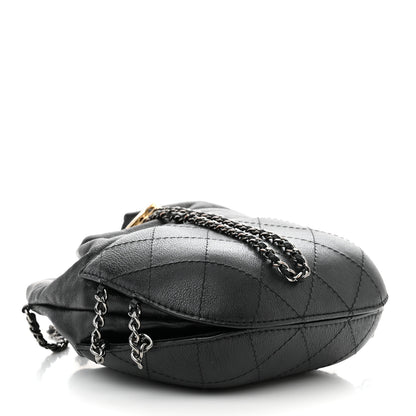 Chanel Calfskin Quilted Small Gabrielle Bucket Black 4 of 12