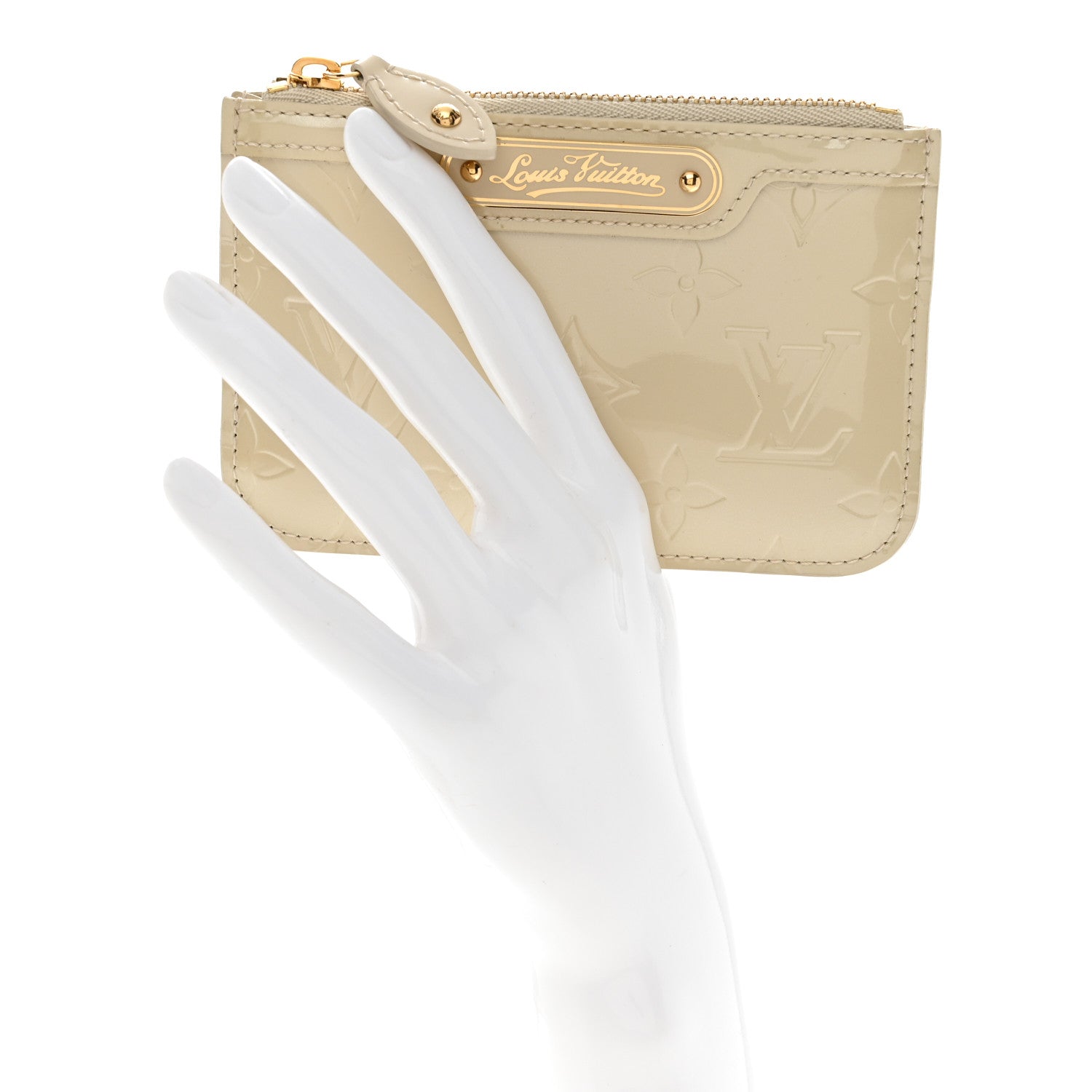 Louis Vuitton Vernis Key Pouch Blanc Corail 2 of 7