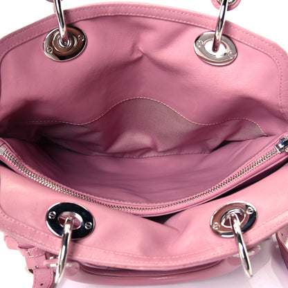 Christian Dior Lambskin Cannage Medium Granville Tote Pink 4 of 4