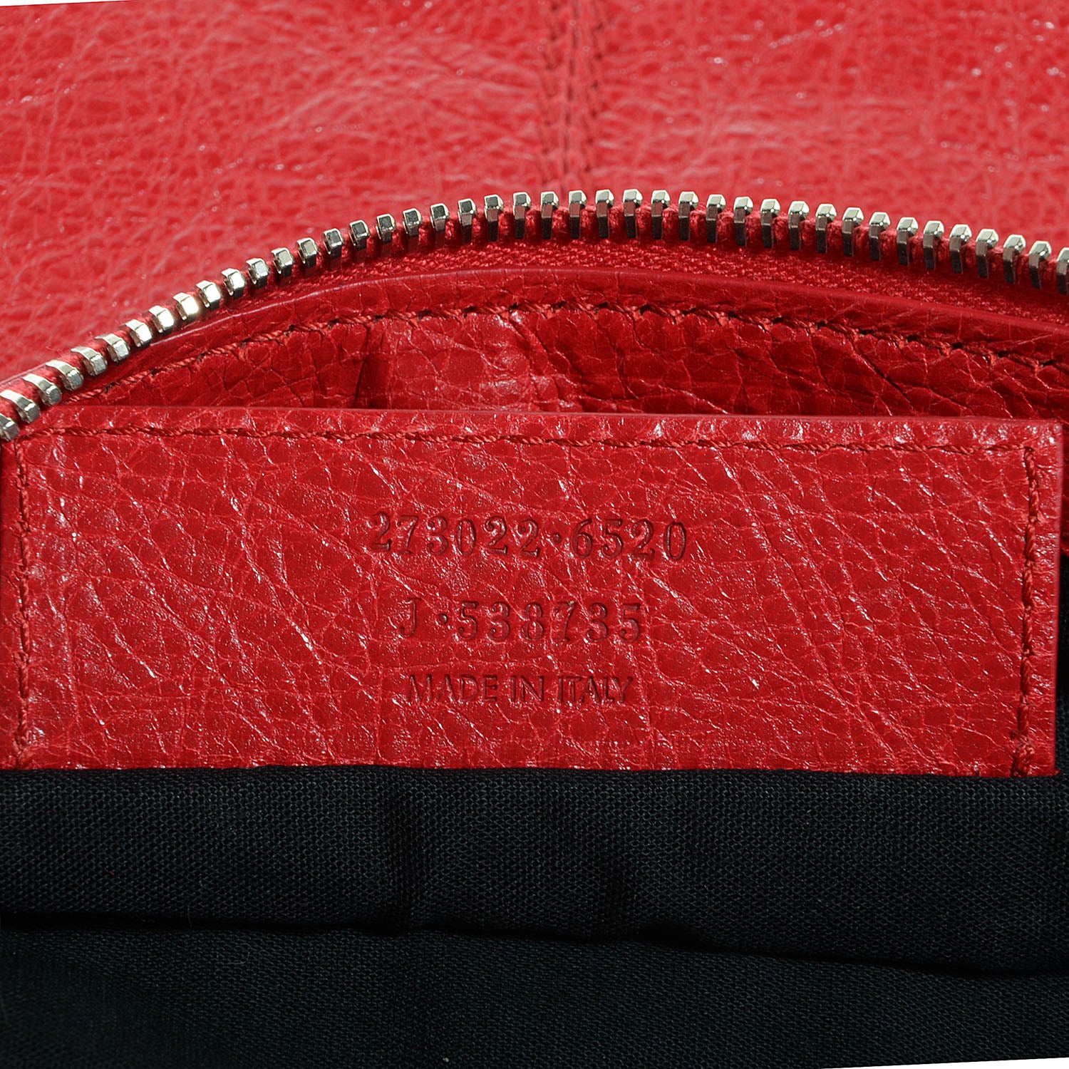 Balenciaga Agneau Classic Hardware Medium Clip Clutch Rouge Coquelicot 7 of 10