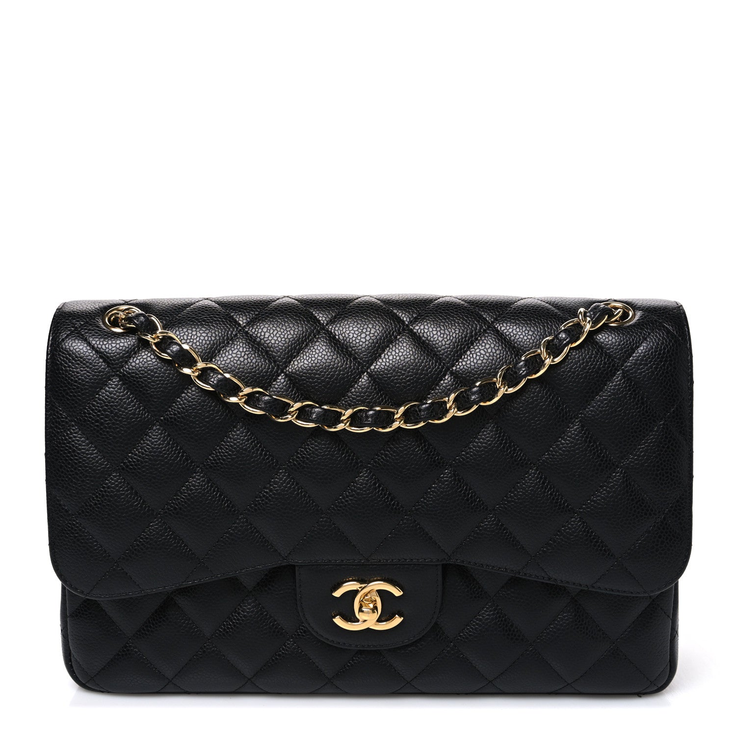 Chanel Caviar Quilted Jumbo Double Flap Black 1 of 11