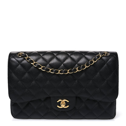 Chanel Caviar Quilted Jumbo Double Flap Black 1 of 11