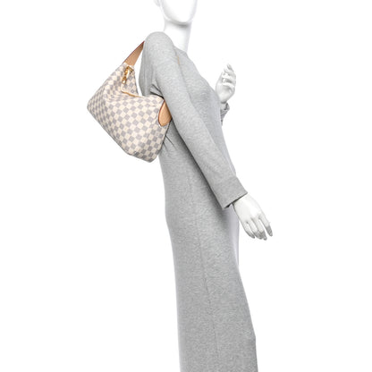 Louis Vuitton Damier Azur Slouchy PM Rose Ballerine 2 of 9