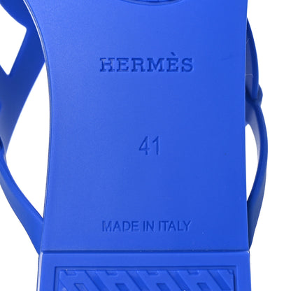 Hermes Rubber Womens Egerie Sandals 41 Bleu Outremer 7 of 8