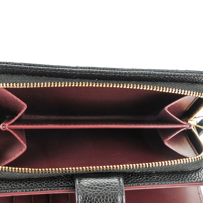 Chanel Caviar Quilted Zipped Pocket Wallet Black 7 of 9