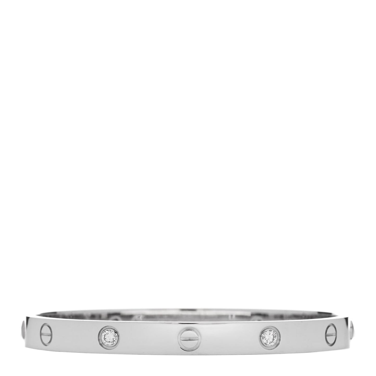 18K White Gold 4 Diamond LOVE Bracelet 18