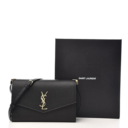 Saint Laurent Grain De Poudre Mini Uptown Crossbody Bag Black 11 of 11