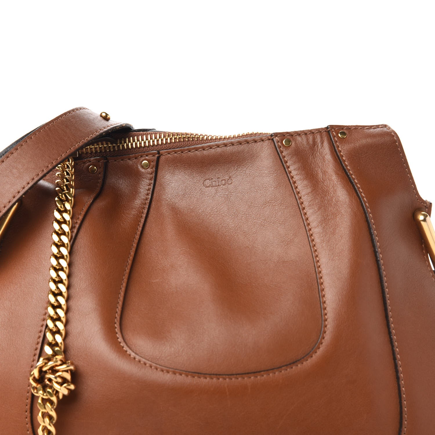 Chloe Calfskin Small Hayley Hobo Tan 9 of 9