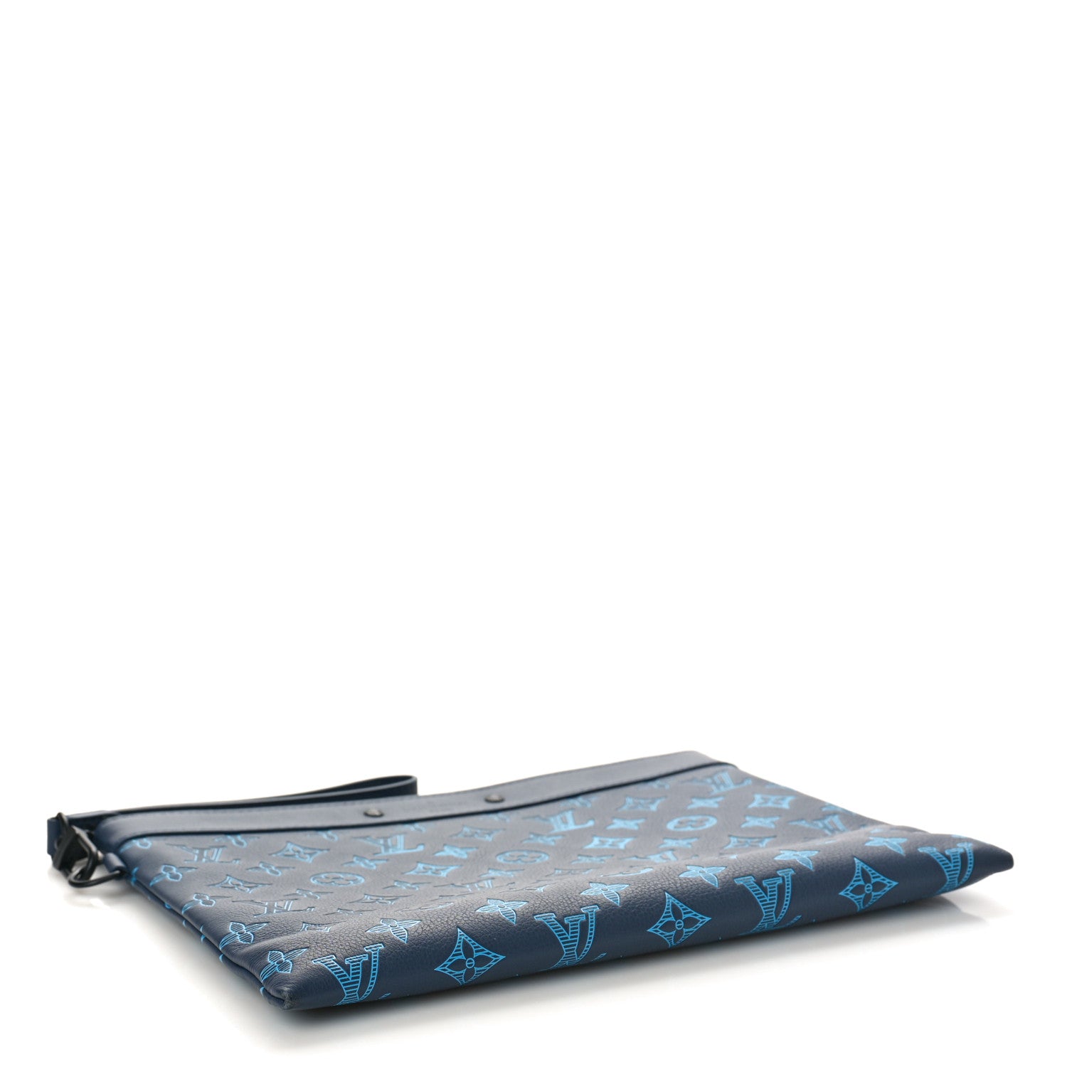 Louis Vuitton Monogram Shadow Pochette To-Go Navy River Blue 4 of 9