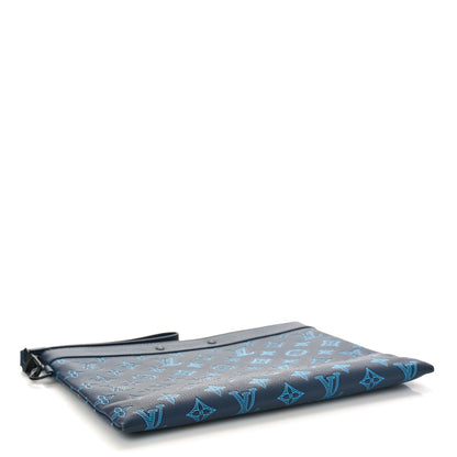 Louis Vuitton Monogram Shadow Pochette To-Go Navy River Blue 4 of 9