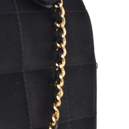 Chanel Satin Chocolate Bar Quilted Camellia Rectangular Mini Flap Black 8 of 8