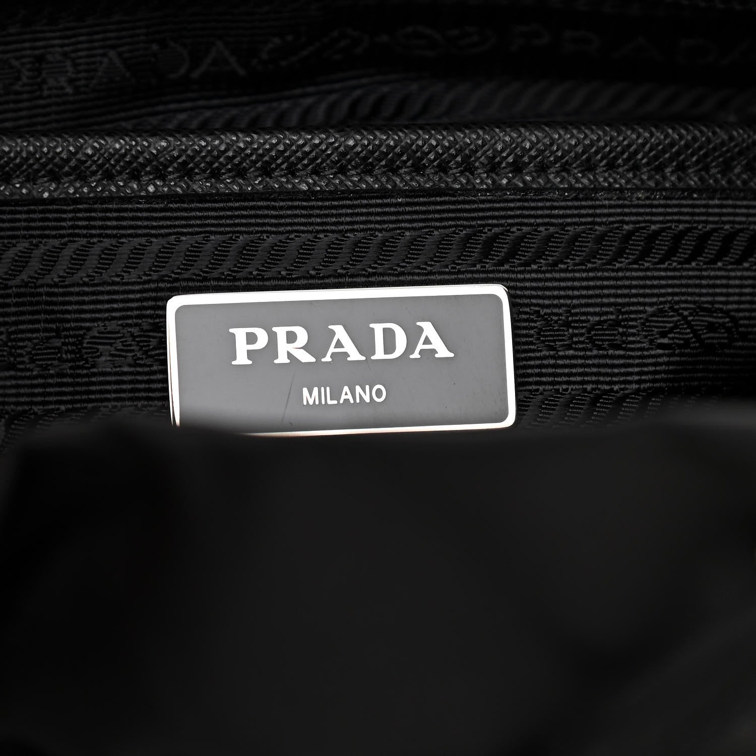 Prada Tessuto Nylon Saffiano Small Backpack Black 5 of 9