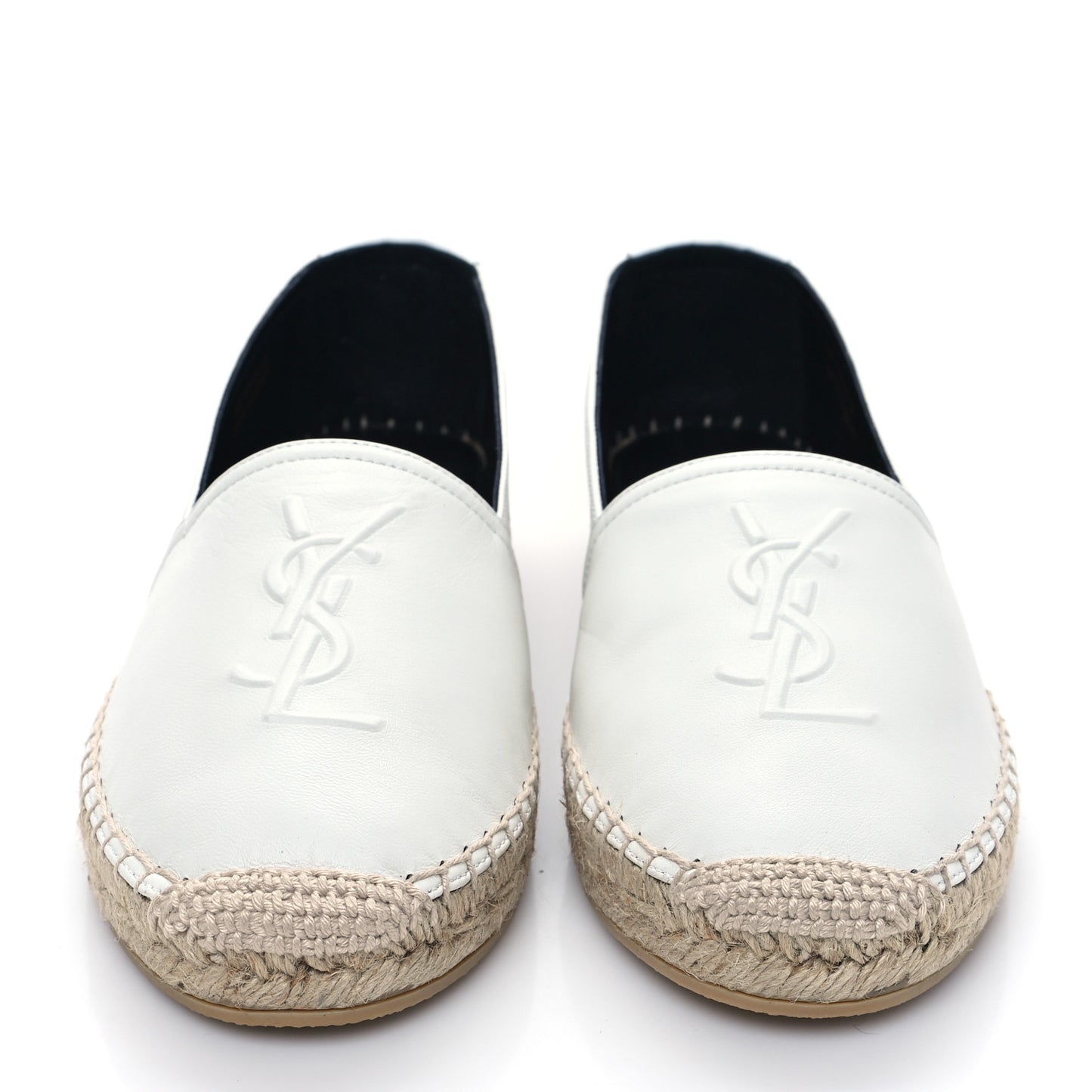 Lambskin Monogram Espadrilles 38 Beige