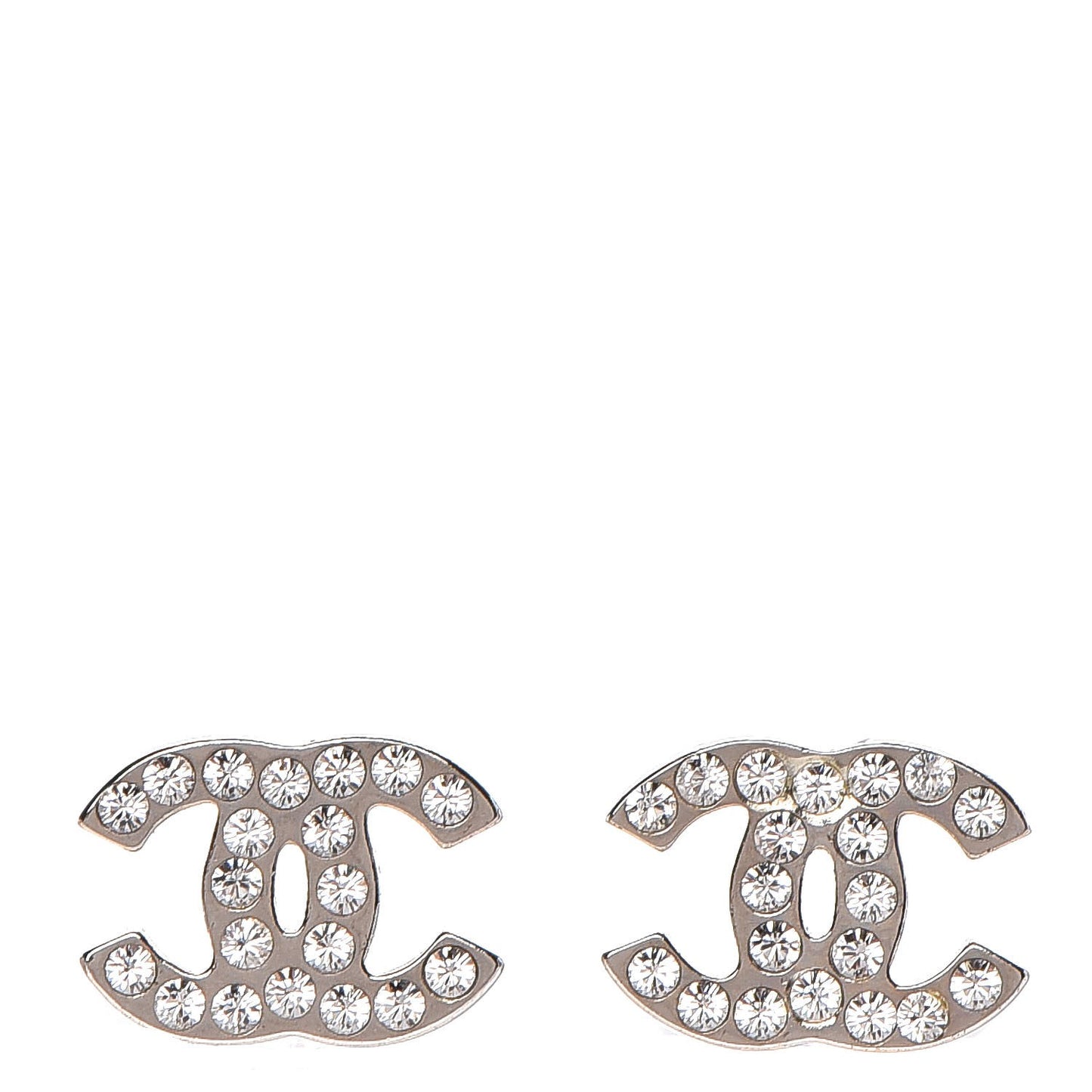 Crystal Mini Timeless CC Earrings Silver