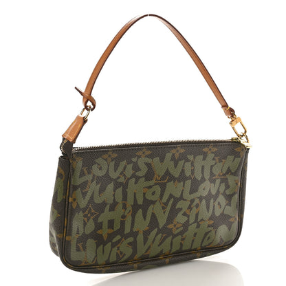 Louis Vuitton Monogram Graffiti Pochette Accessories Kaki 3 of 11