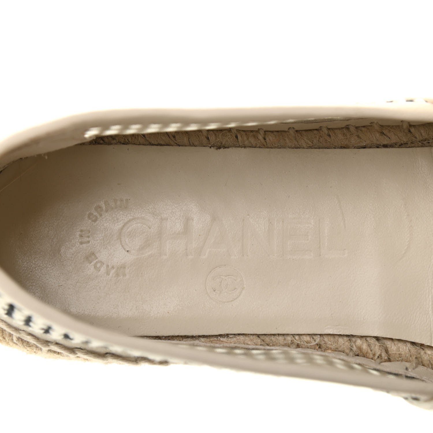 Chanel Mesh Grosgrain CC Espadrilles 36 Beige Black 6 of 8