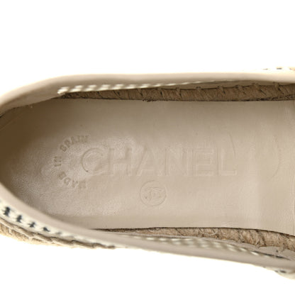 Chanel Mesh Grosgrain CC Espadrilles 36 Beige Black 6 of 8