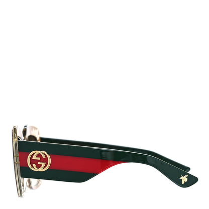 Gucci Acetate Crystals Web Square Frame GG3862/S Sunglasses Brown 2 of 7