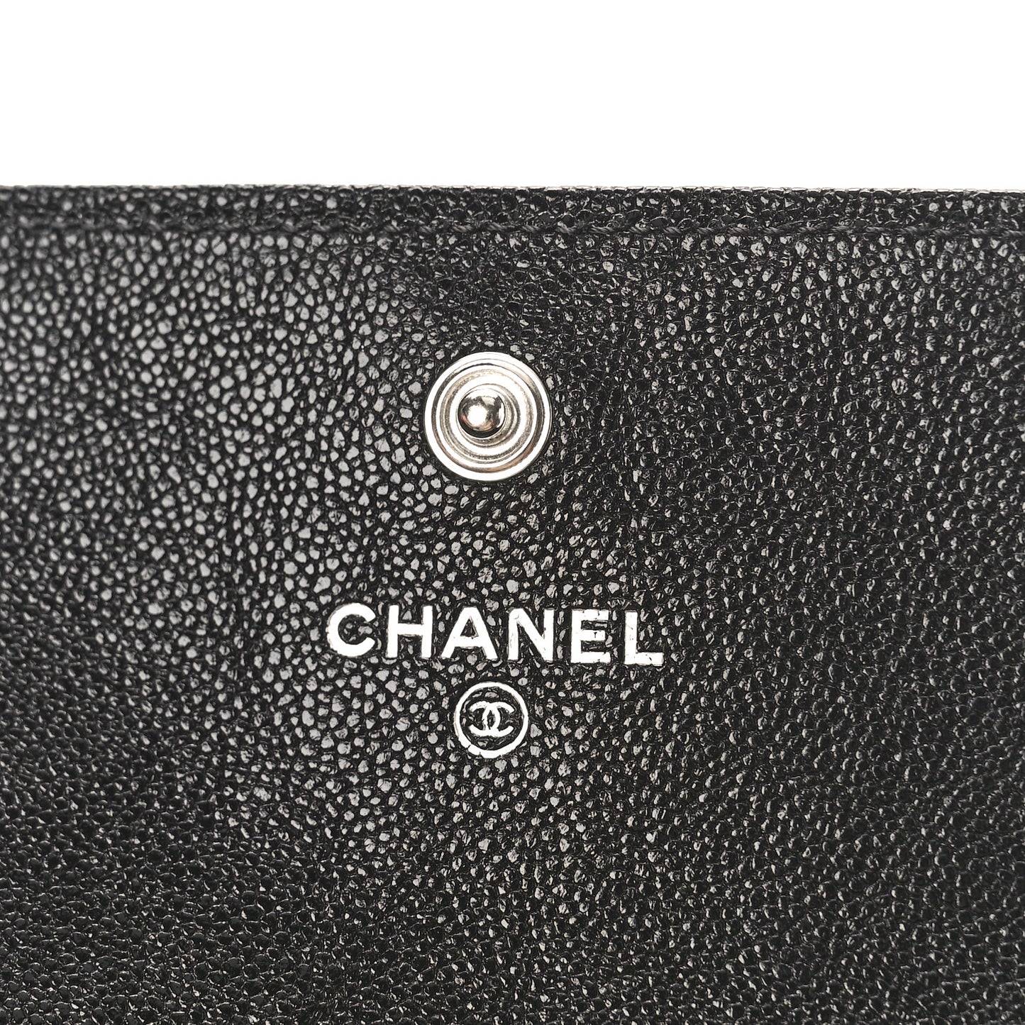 Caviar Quilted Large Boy Gusset Flap Wallet Black