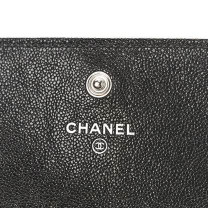 Chanel Caviar Quilted Large Boy Gusset Flap Wallet Black 6 of 9