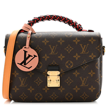 Louis Vuitton Monogram Braided Pochette Metis Coquelicot 1 of 12