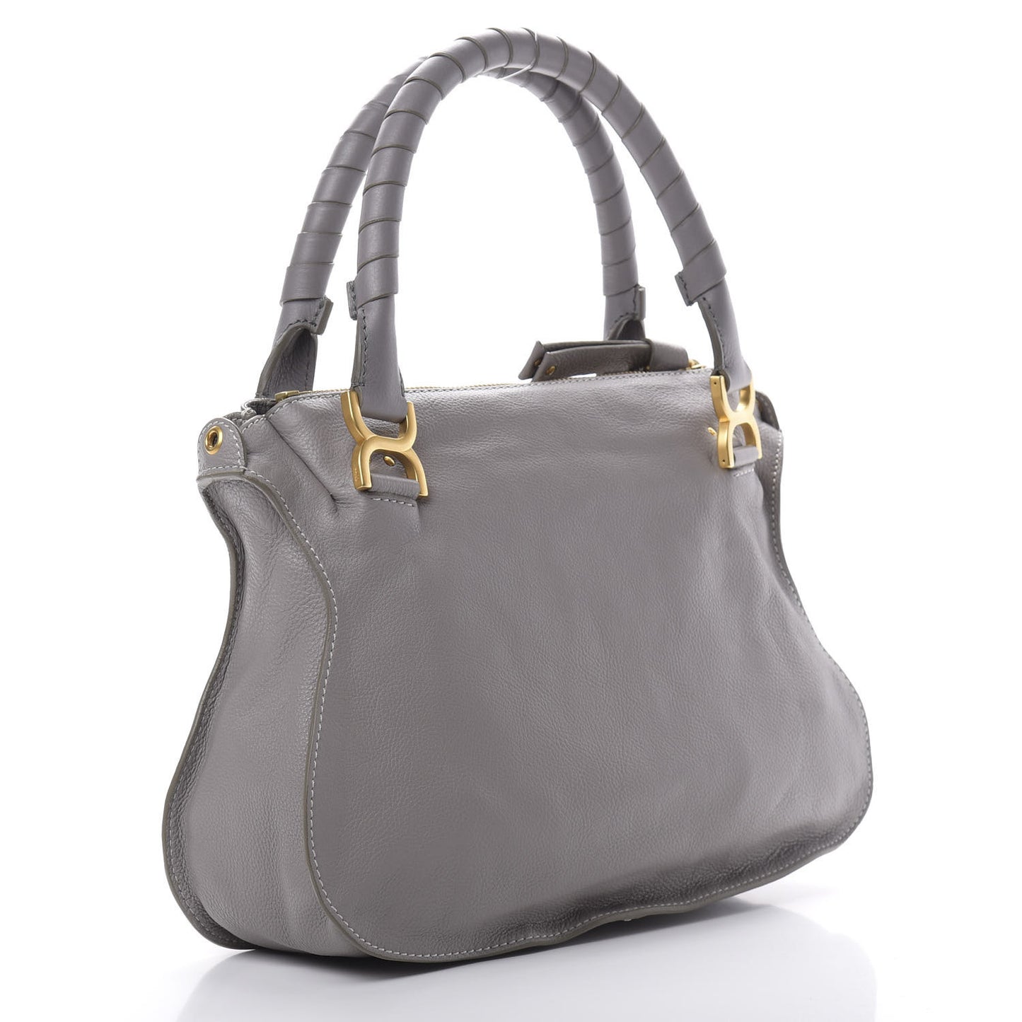 Calfskin Medium Marcie Satchel Cashmere Grey