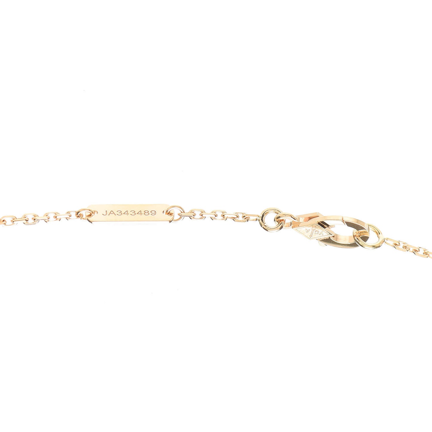 18K Yellow Gold Diamond Yellow Mother of Pearl Vintage Alhambra Pendant Necklace