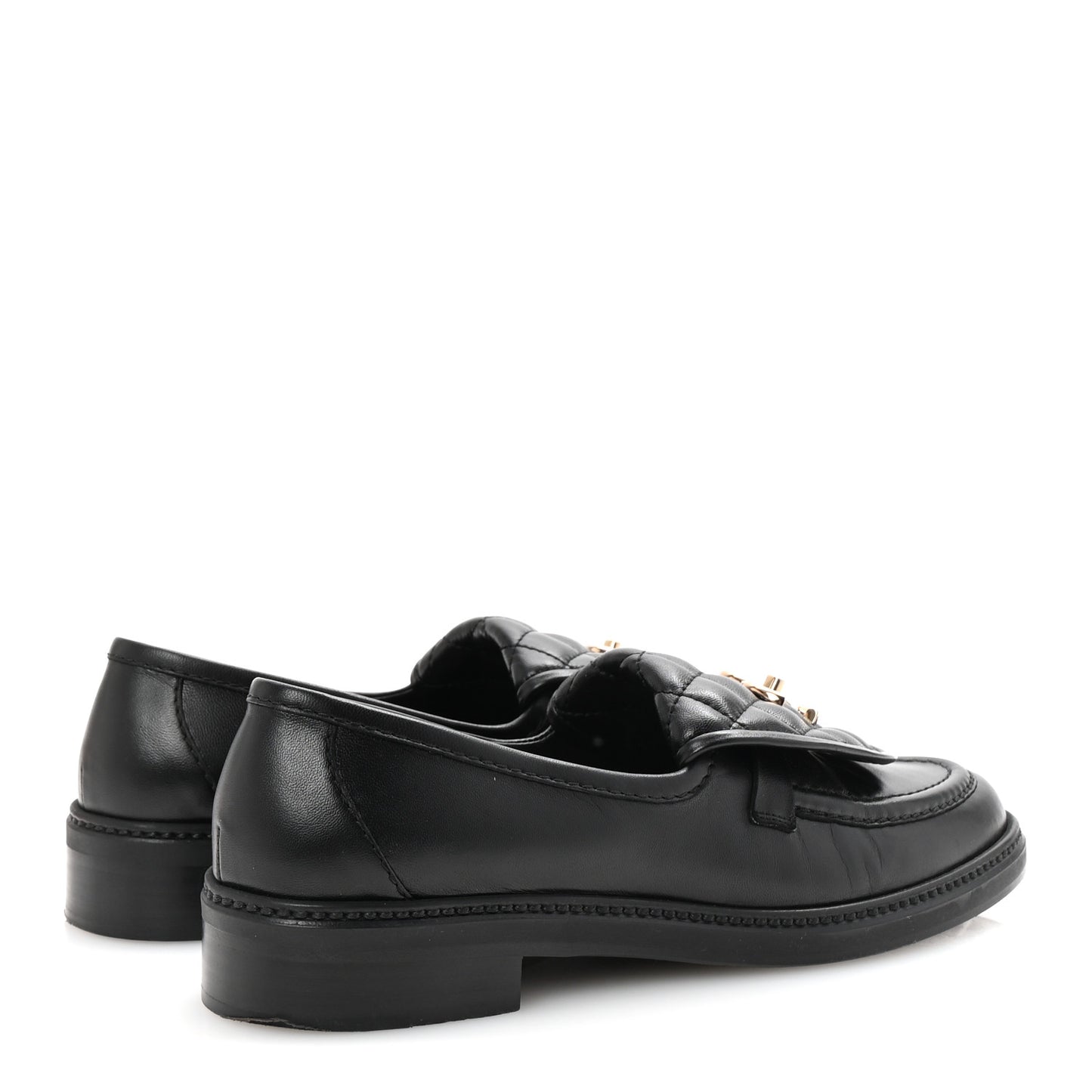 Lambskin Quilted CC Turnlock Loafers 40.5 Black