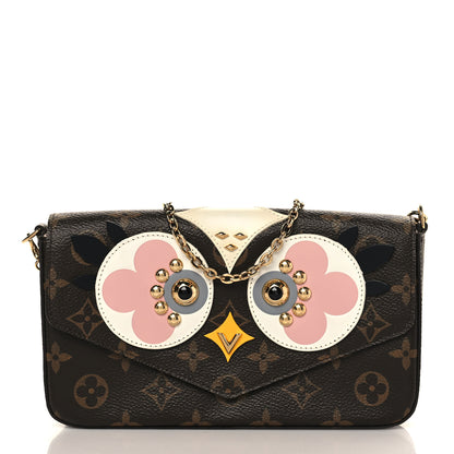 Louis Vuitton Monogram Lovely Birds Pochette Felicie Chain Wallet 3 of 9