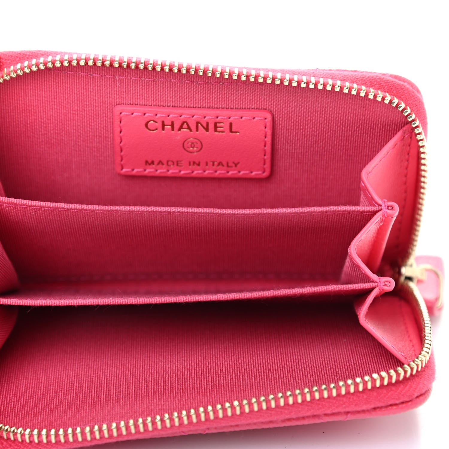 Chanel Caviar Quilted French New Wave Zip Coin Purse Pink 5 of 7