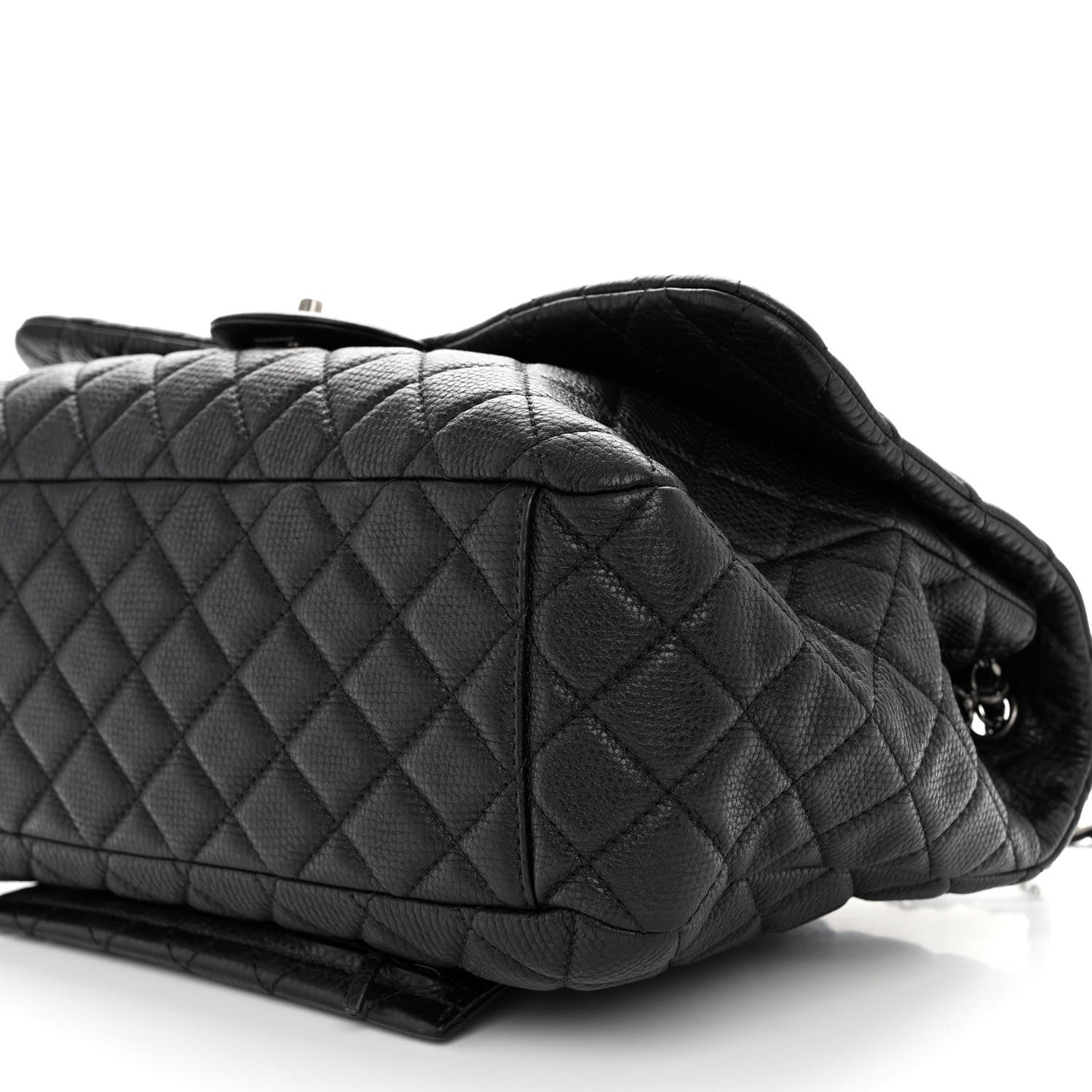 Chanel Calfskin Quilted Small XXL Travel Flap Bag Black 9 of 9