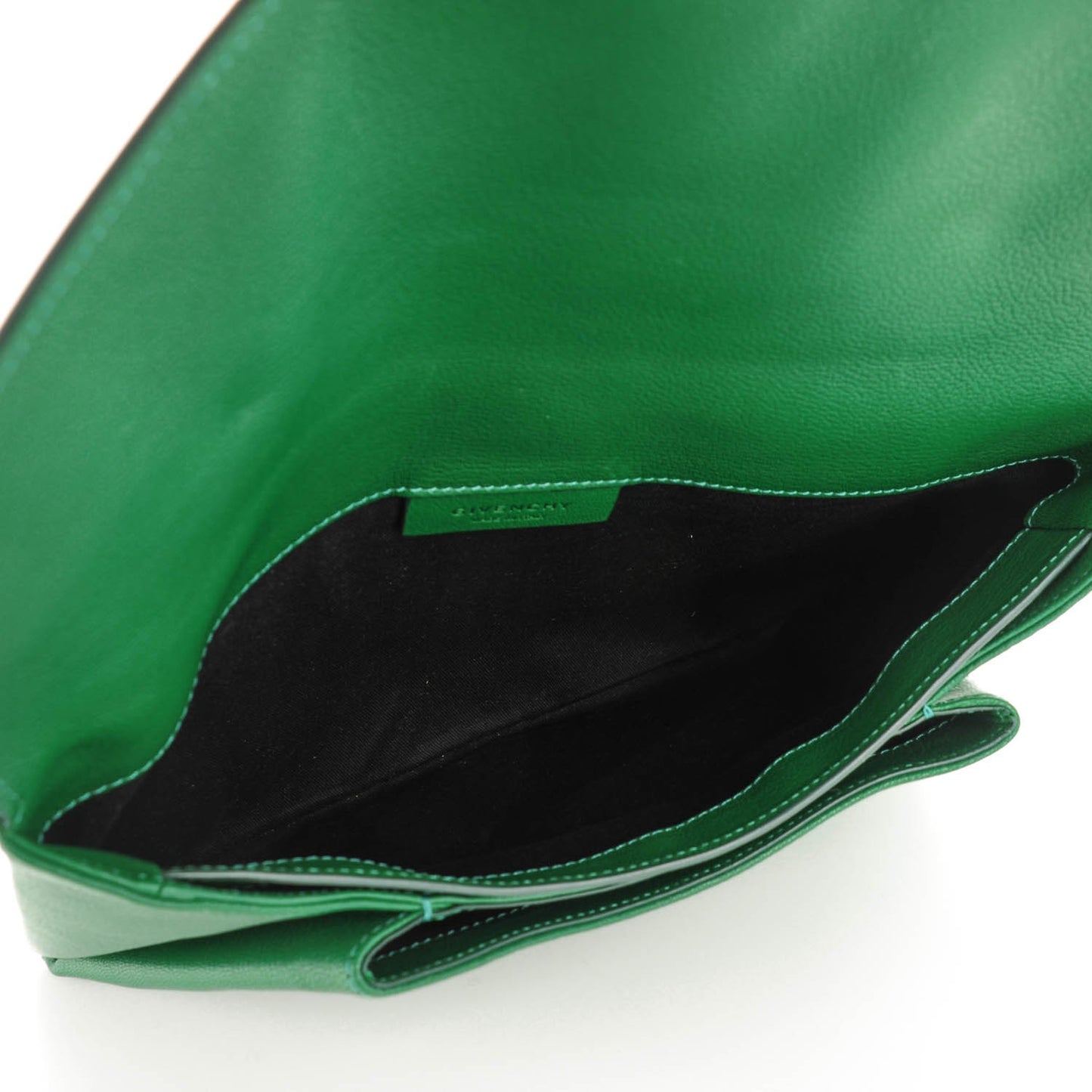 Sugar Goatskin Medium Antigona Envelope Clutch Emerald