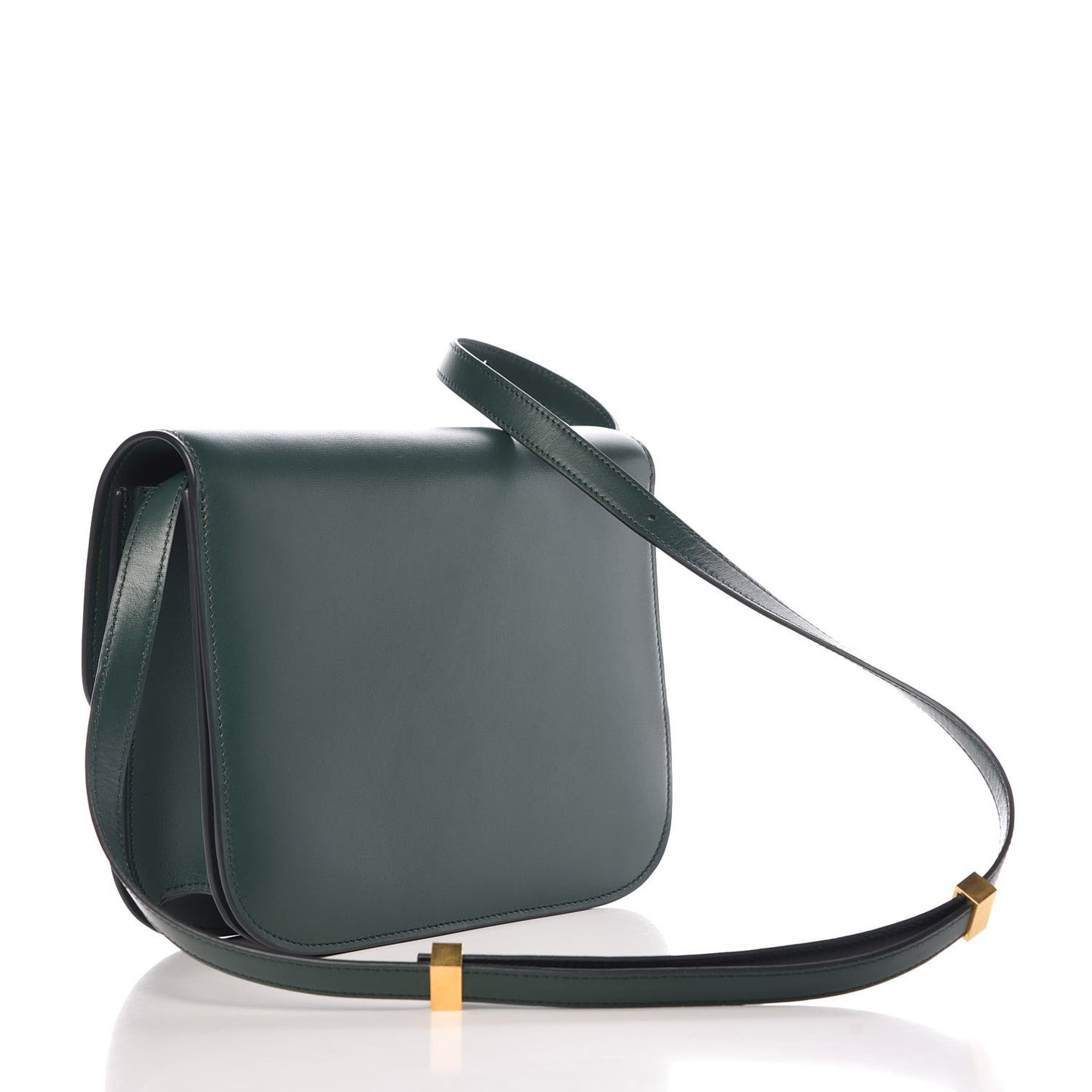 Box Calfskin Medium Classic Box Flap Bag Light Emerald