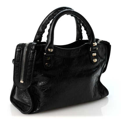 Balenciaga Agneau Classic Silver Hardware Mini City Black 4 of 10